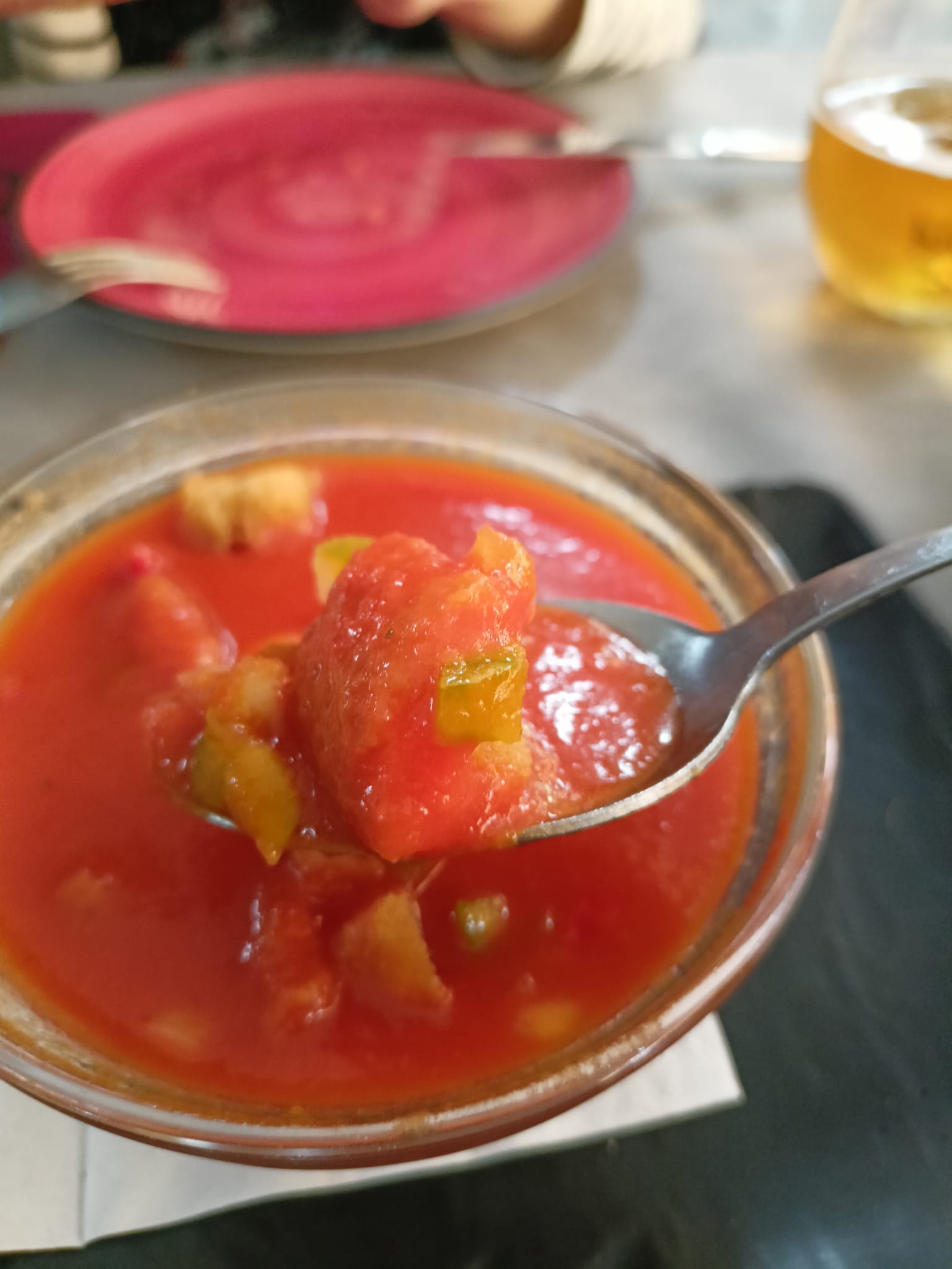 Plato de gazpacho andaluz