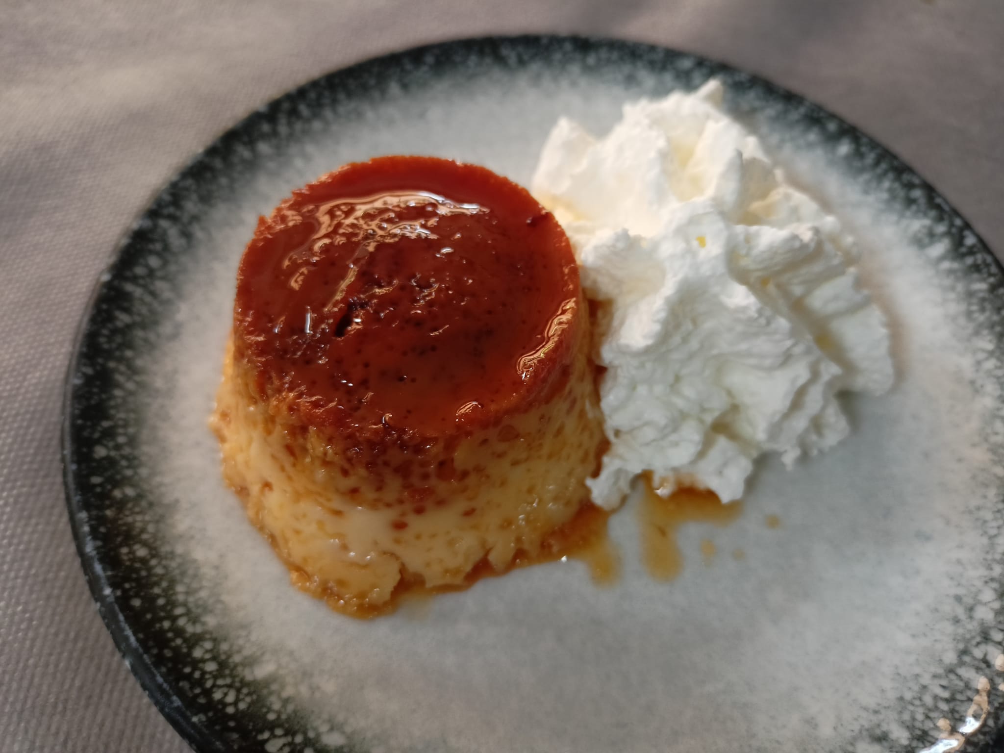 Plato flan casero