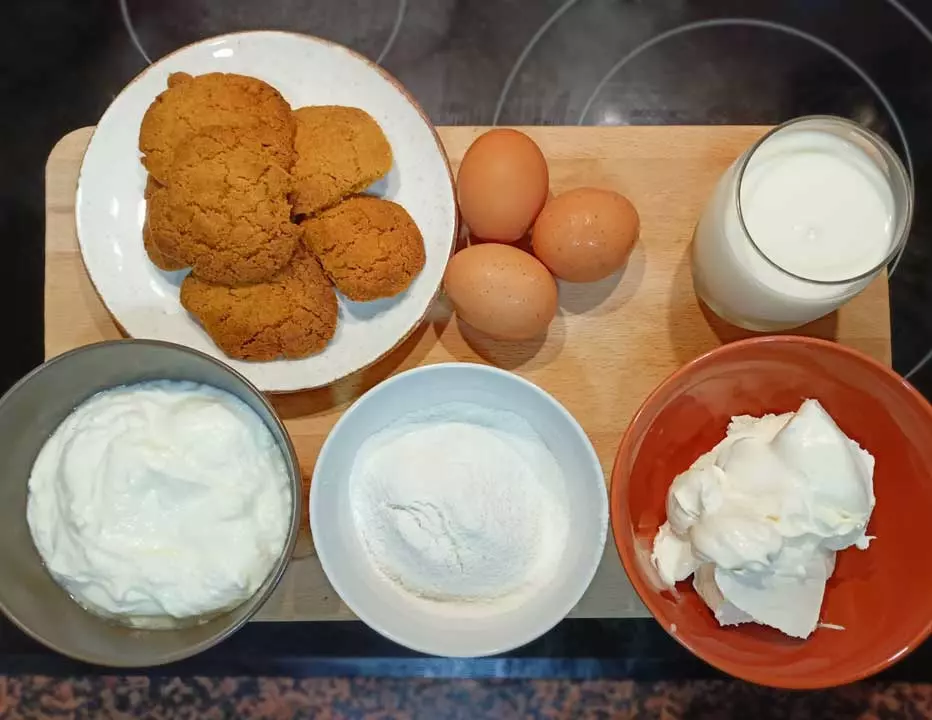 Fotografía ingredientes tarta de queso